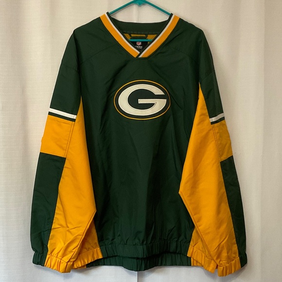 NFL Team Apparel Green Bay Packers Men’s Windbreaker Jacket Size 2XL - Picture 1 of 12